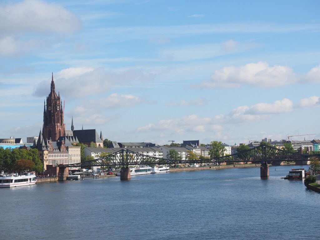Iron Bridge in Frankfurt in Germany